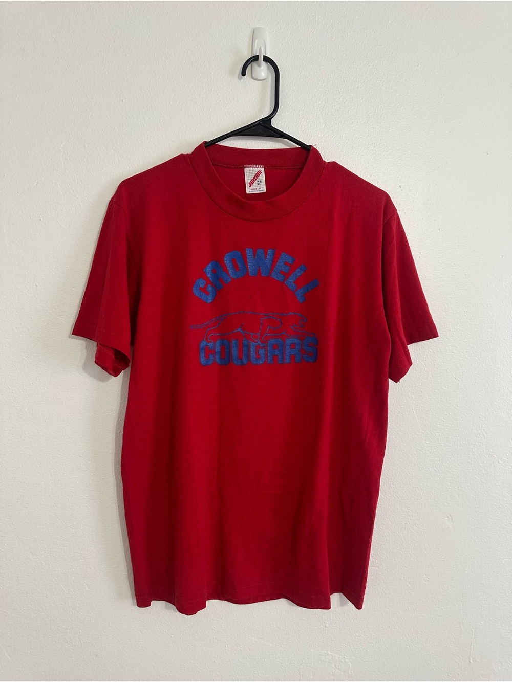 Vintage Jerzees Crowell Cougars Made in USA T-Shirt L